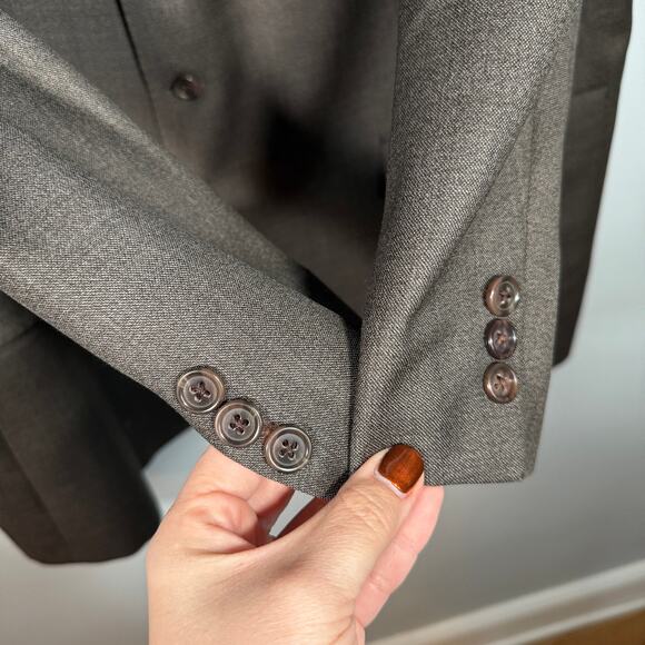 Men’s 48R Italian Wool Blazer Fabric by Loro Piana, Brown Classic Sport Coat - Picture 6 of 9